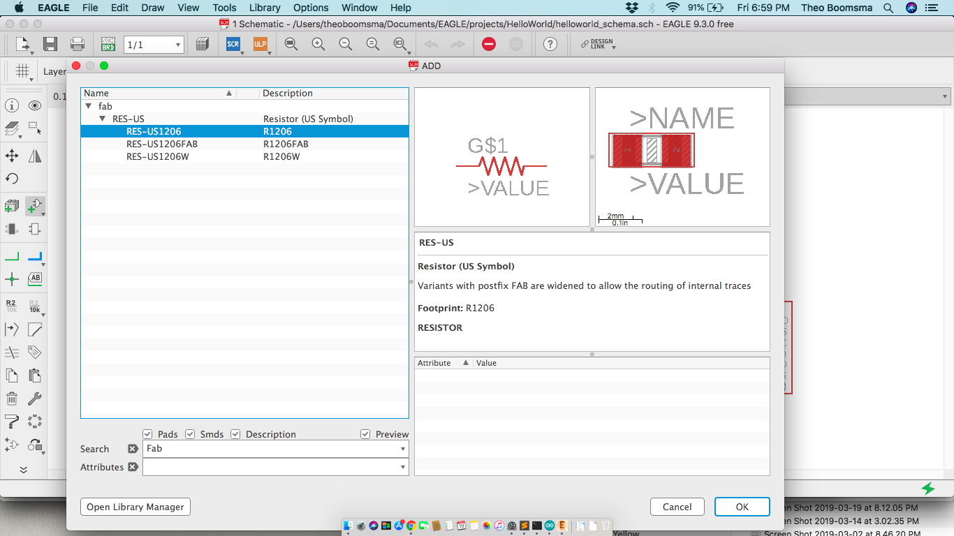 EagleCad Select components