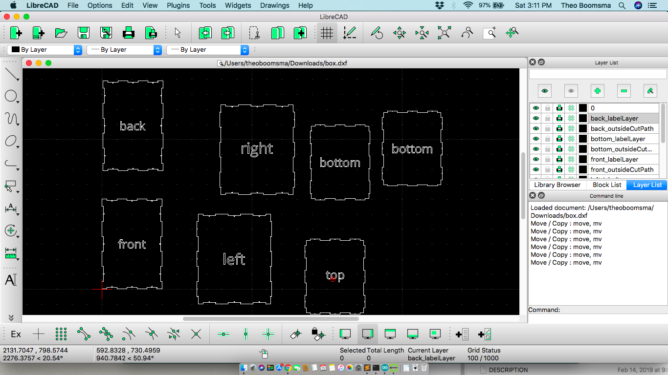 LibreCAD MakerCase box