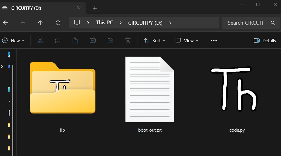 circuitpy drive screenshot
