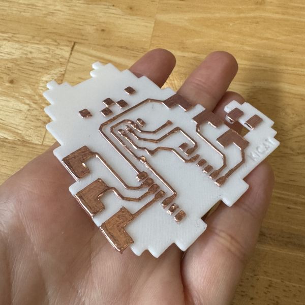 3D printed trace guide at 0.6mm height