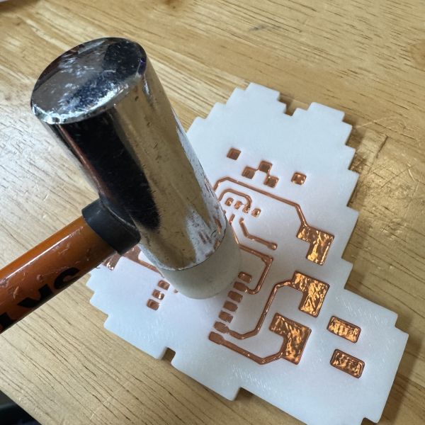 Completed taped trace layout after cleanup