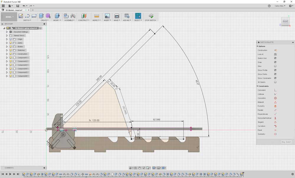 Laptopstand modelling