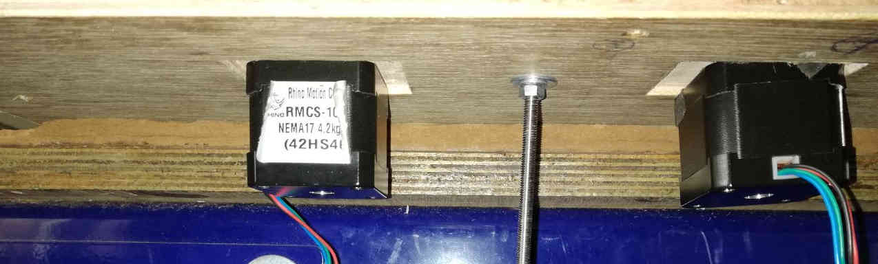 Stepper fixed to board