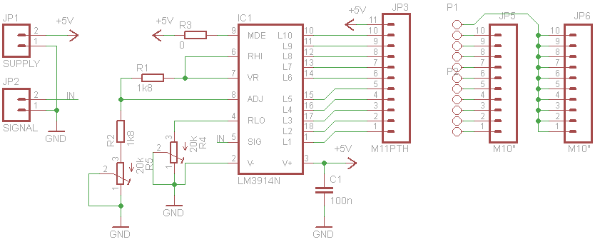 Bargraph PCB schematic Bargraph PCB schematic