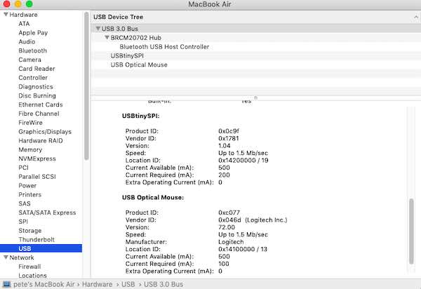 USB Listing