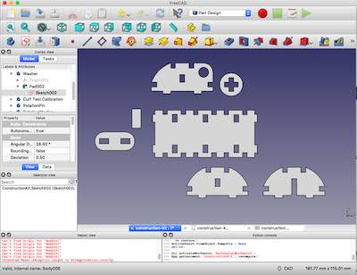 Parts in FreeCAD