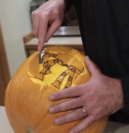 Carving pumpkins