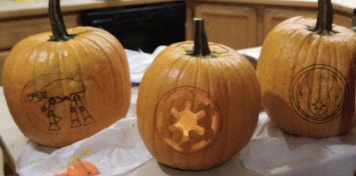 Etched pumpkins