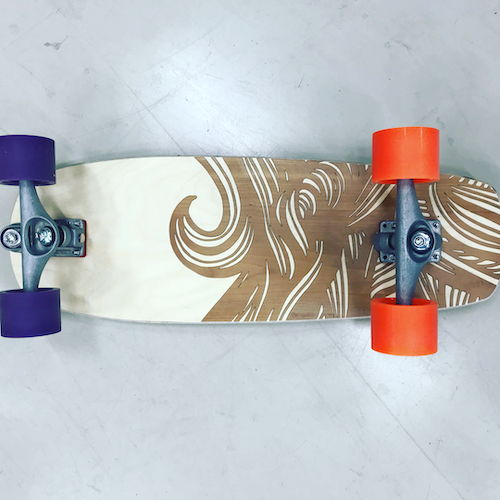 a surfskateboard i build last year