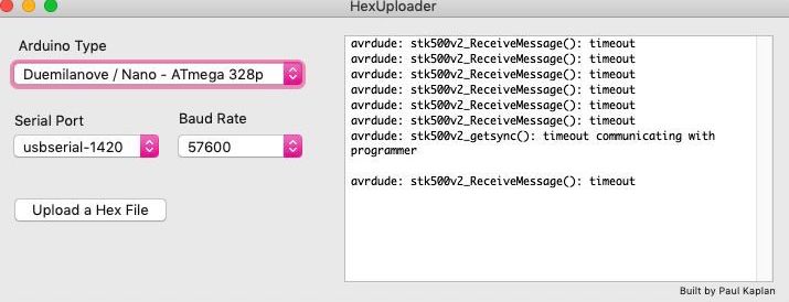 HexUploader Fail