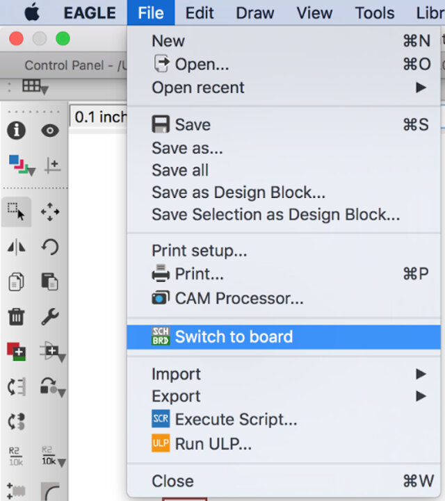 Creating a board in Eagle