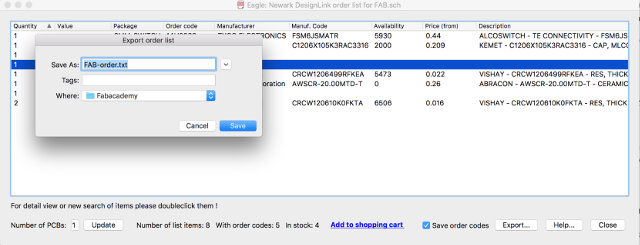 Exporting BOM in Eagle