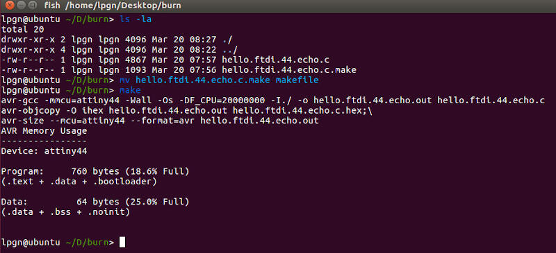 Renaming to makefile and compiling