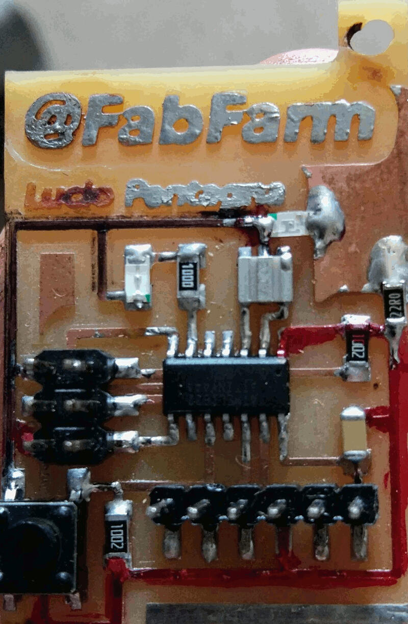 PCB after modification