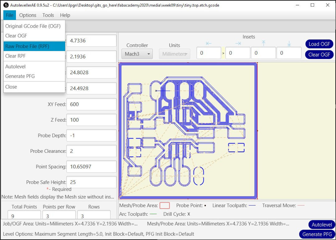 Loading raw file into Autoleveller
