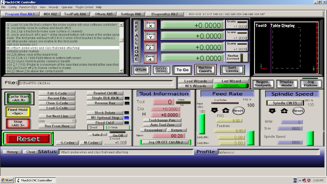 Attaching probe to CNC
