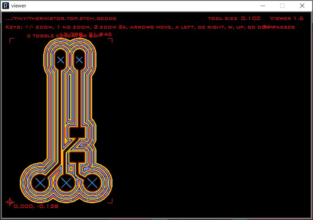 Thermistor board isolation visualization