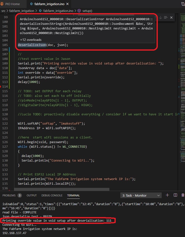 JSON Deserialization Output