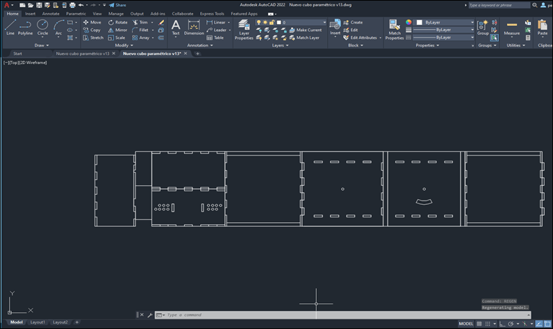 Autocad file exported from Fusion 360, already modified to be cut.