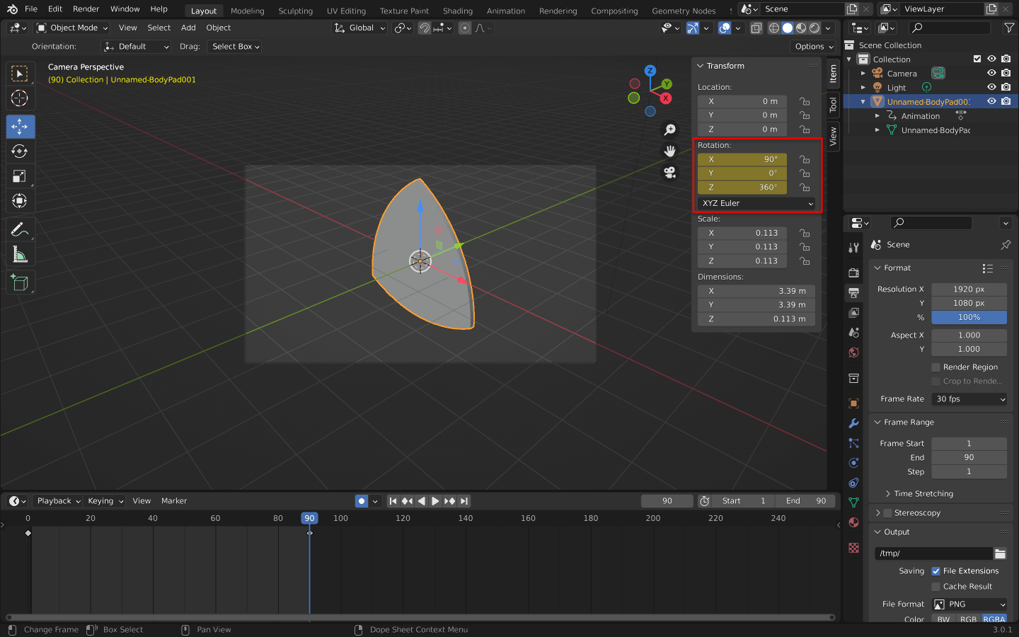 blender desktop view