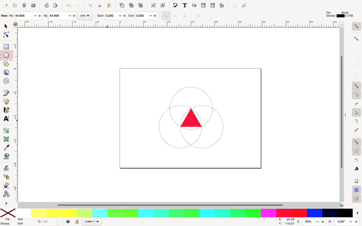 screenshot of a triangle