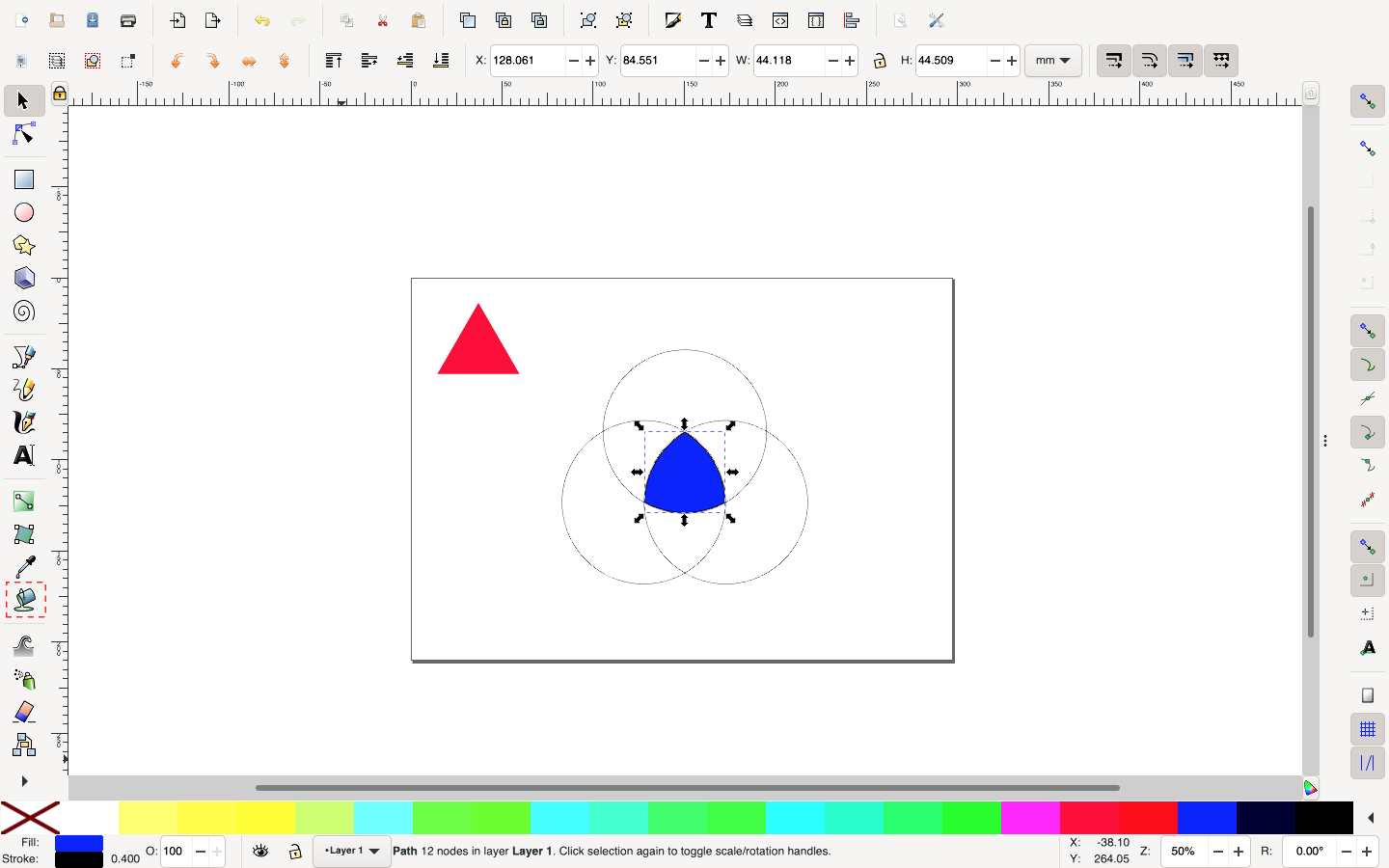 screenshot of a triangle