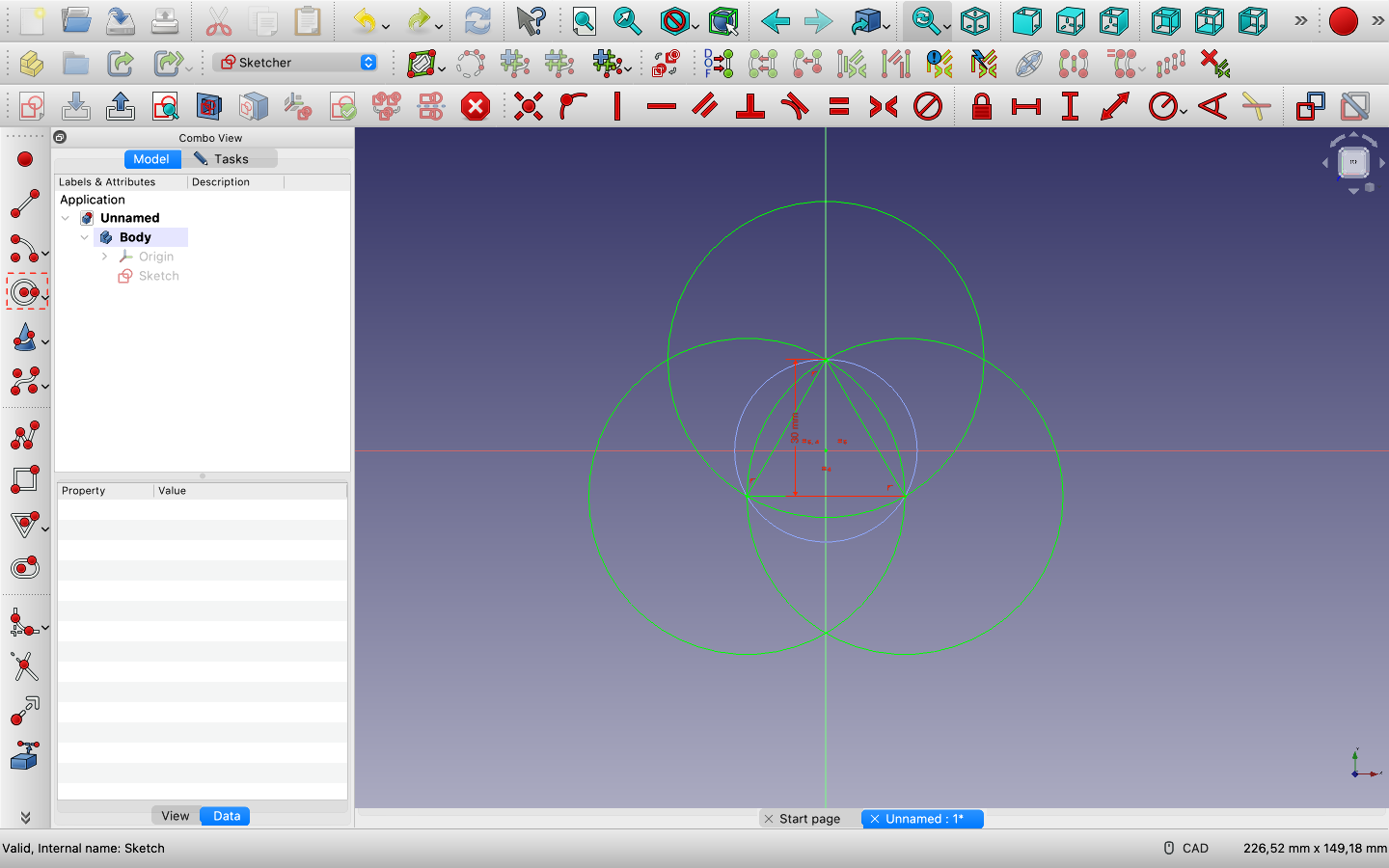 screenshot of a triangle