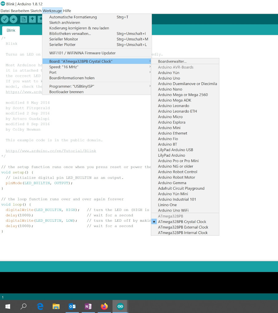 image Arduino IDE settings