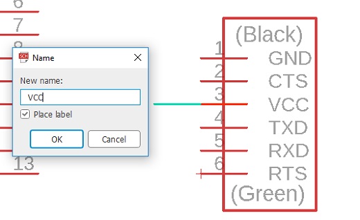 Connecting VCC