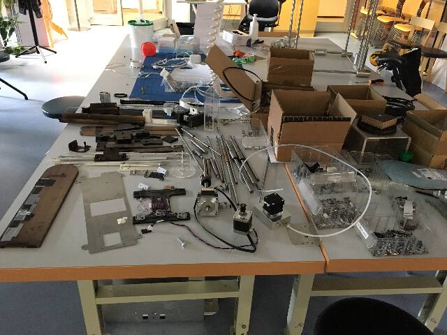 dismantled Ultimaker 3d printer