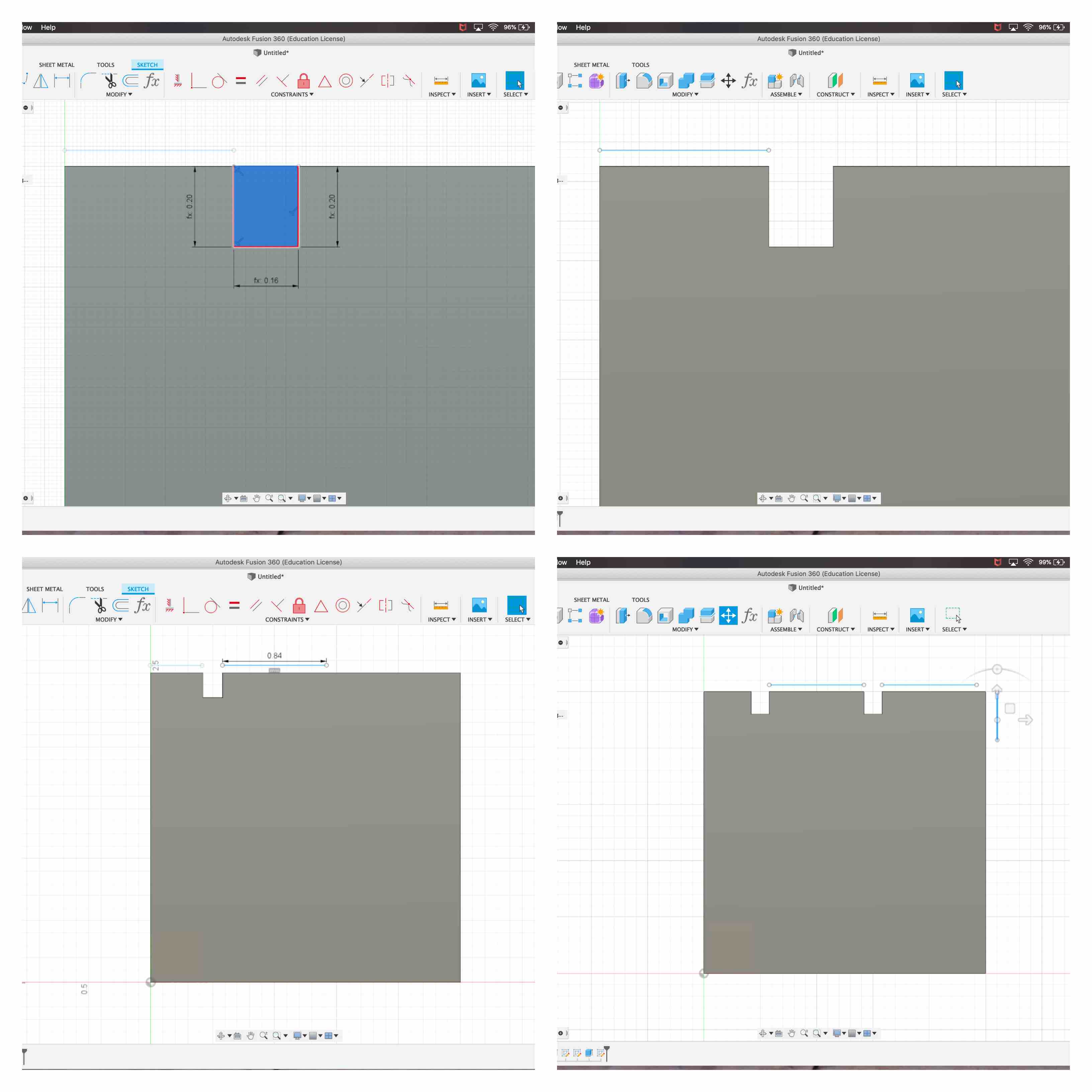 Square Top Tabs