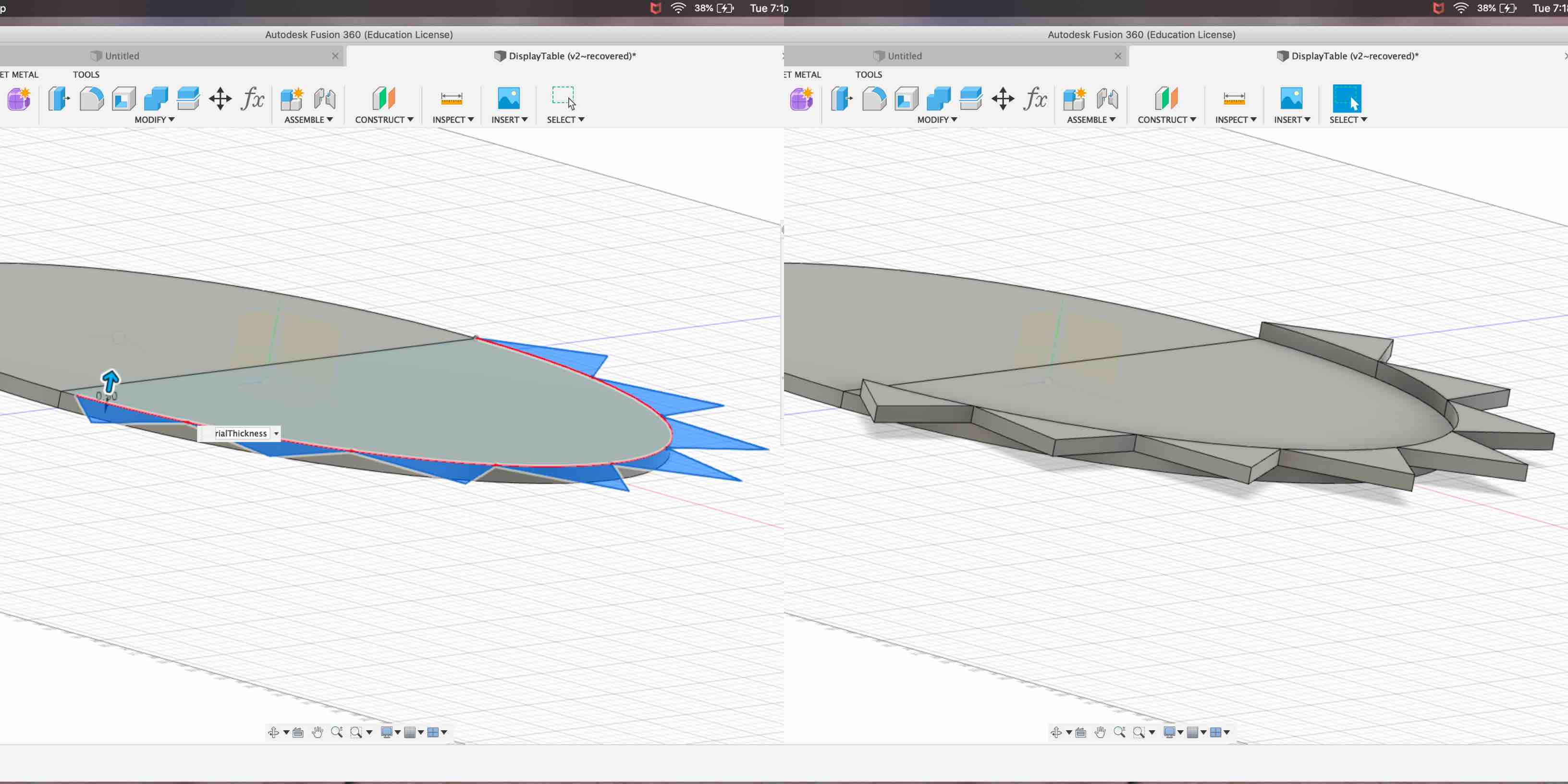 Extruding Rays