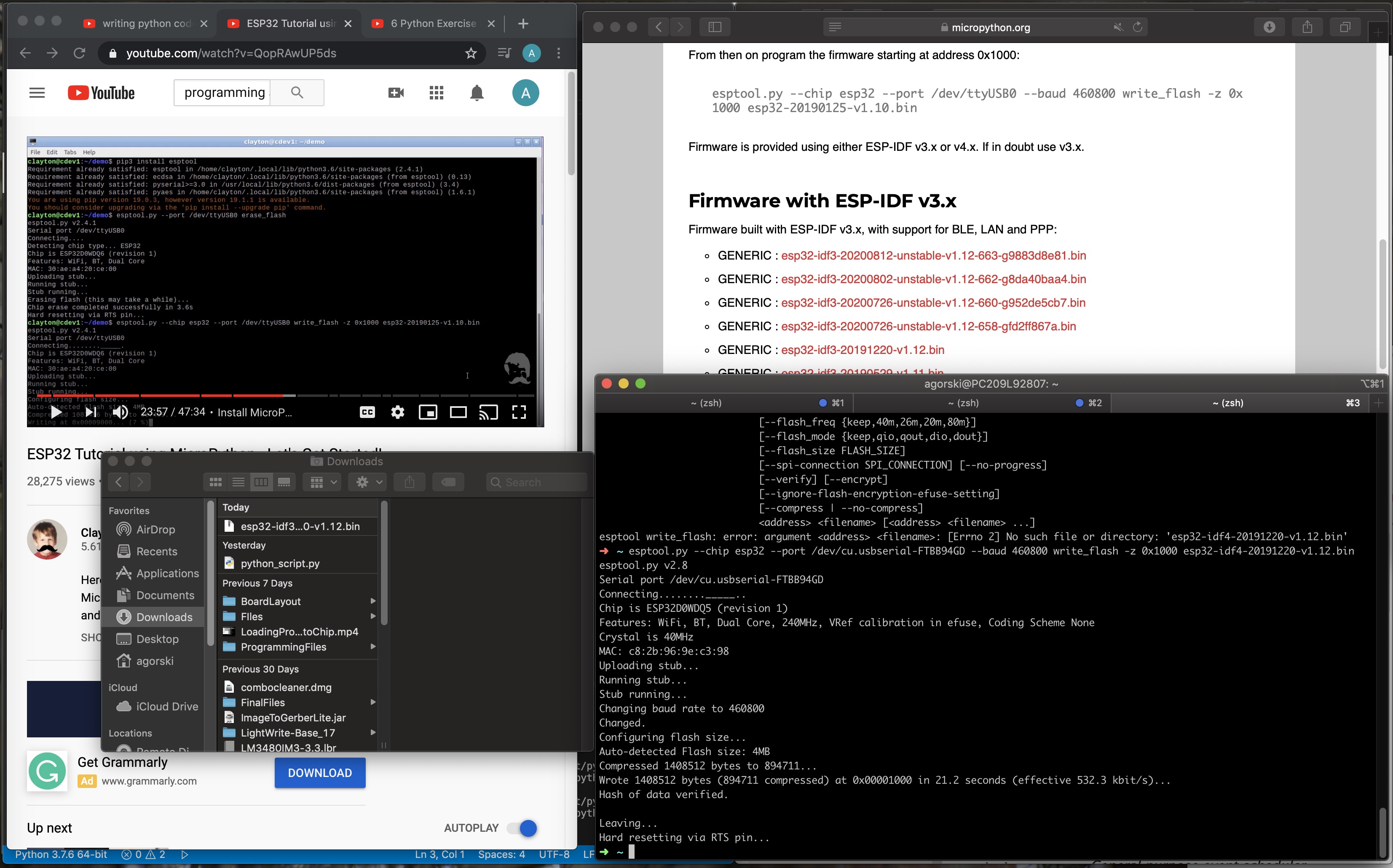 Connecting to ESP32