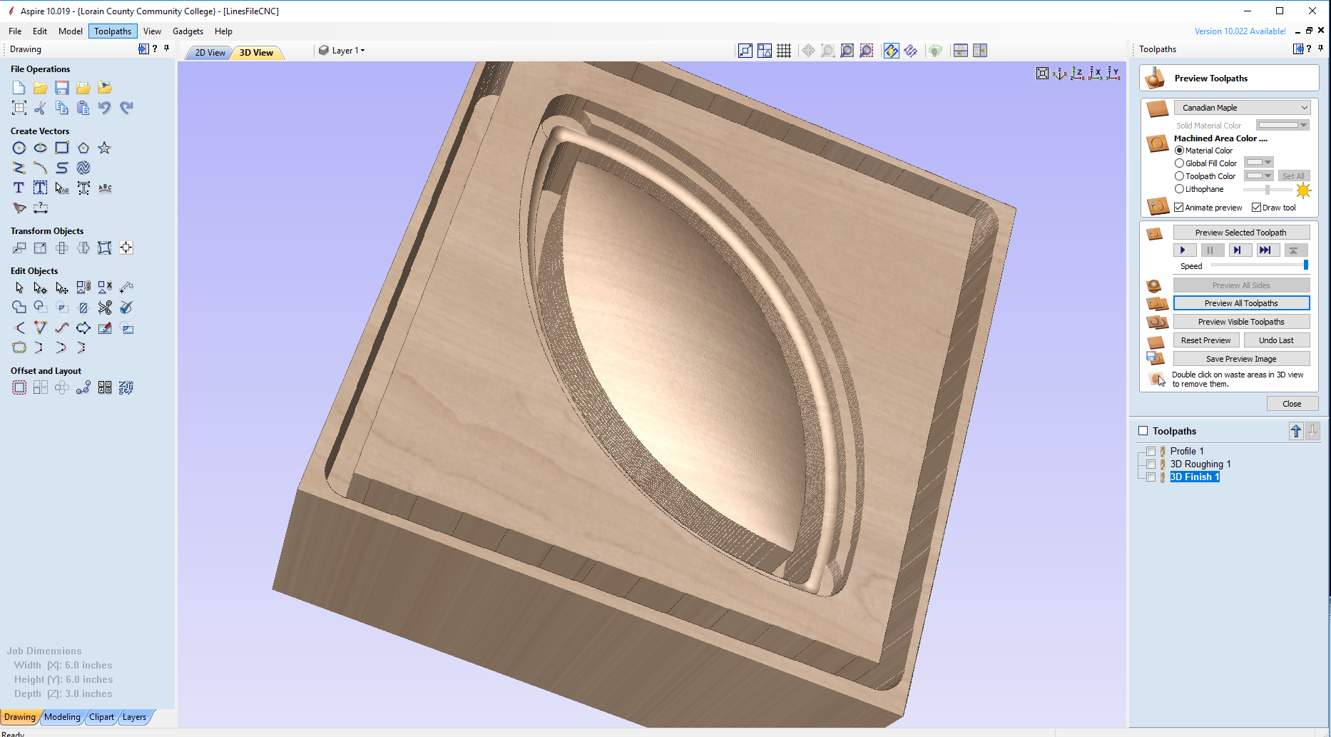 Aspire toolpaths