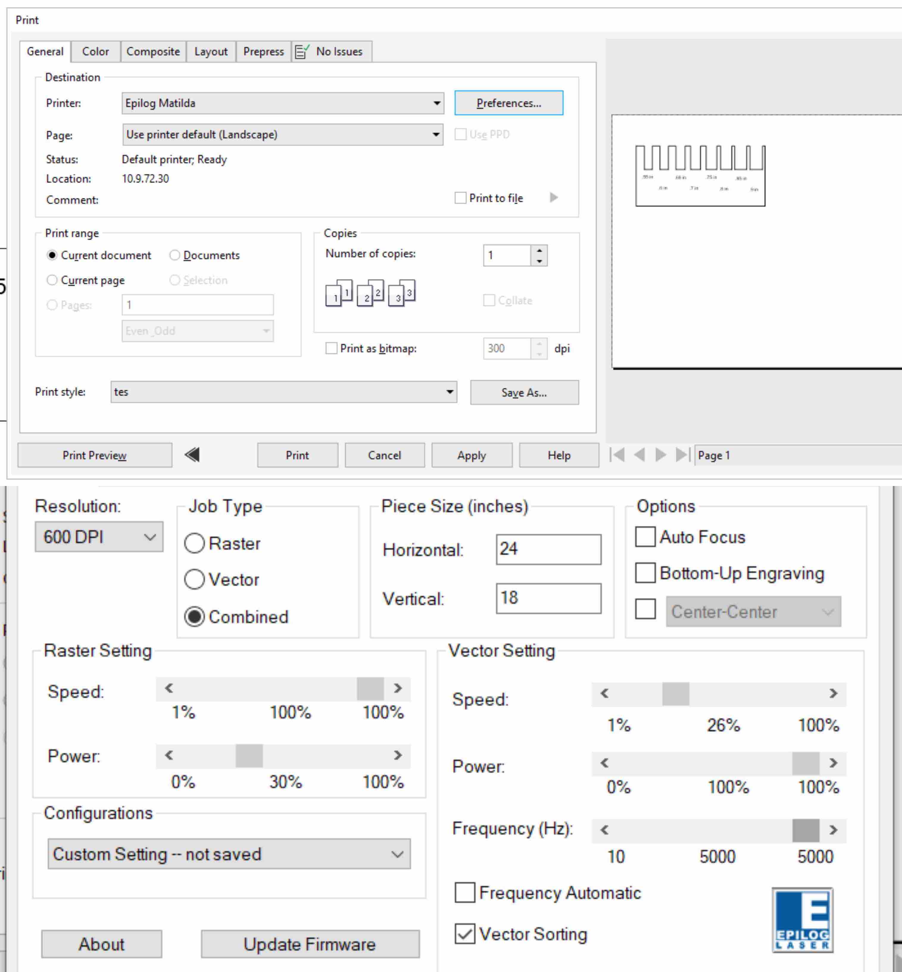 Joint Clearancev Settings