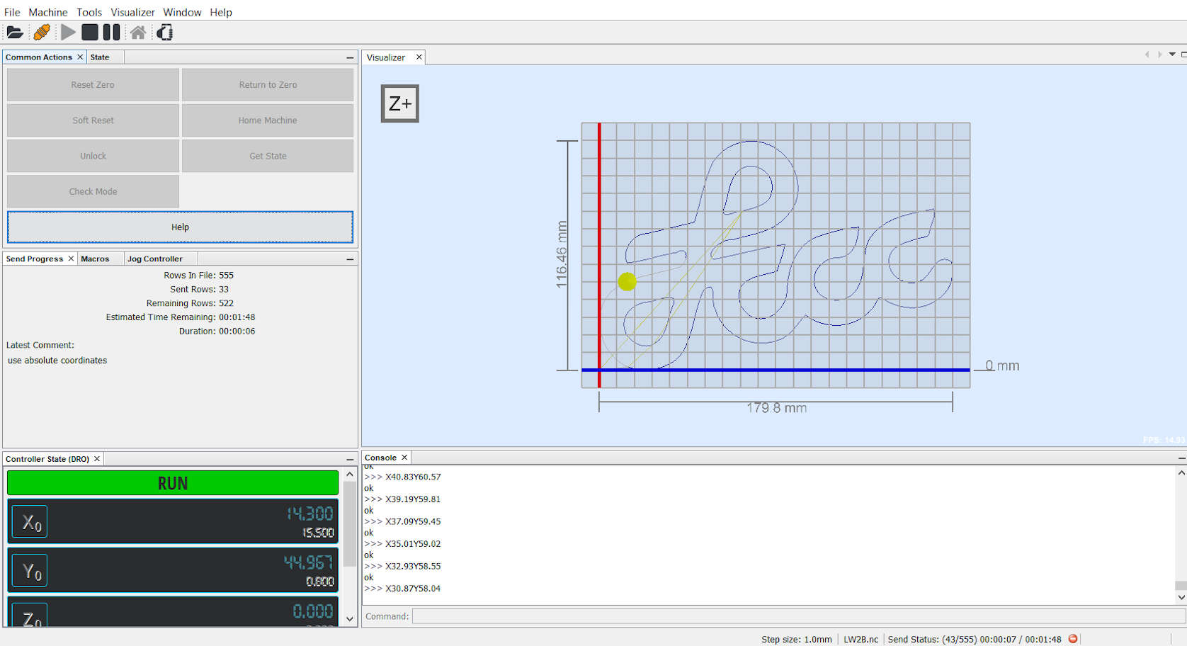UGS="Universal G-Code Sender"