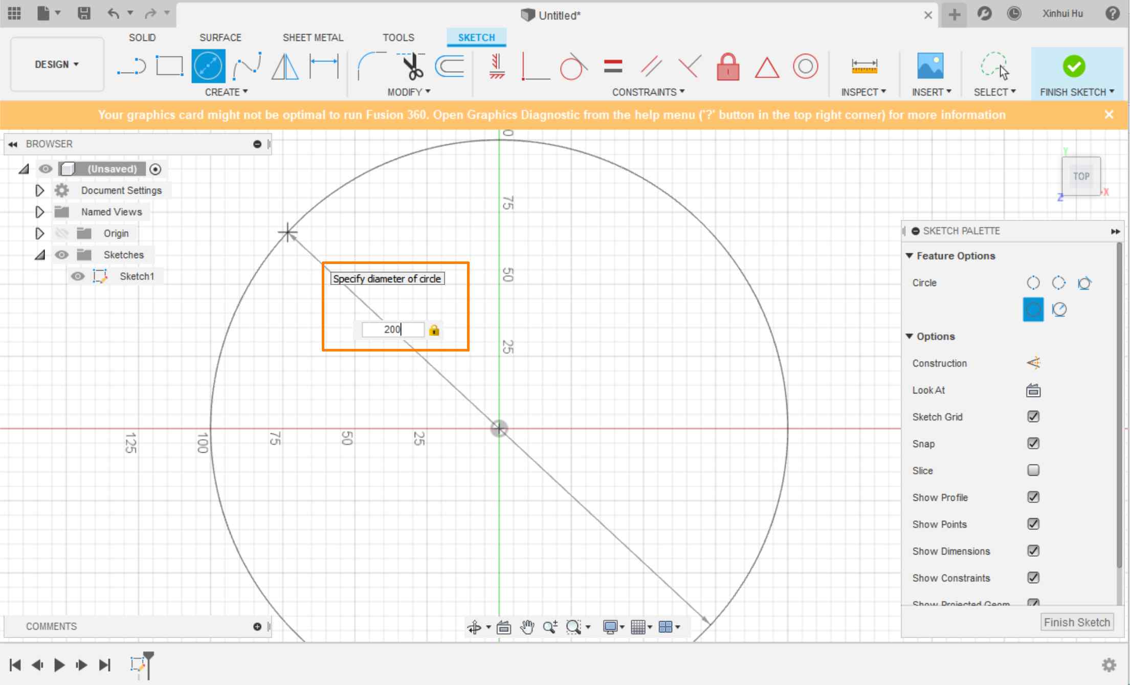 Select Platform and create a circle