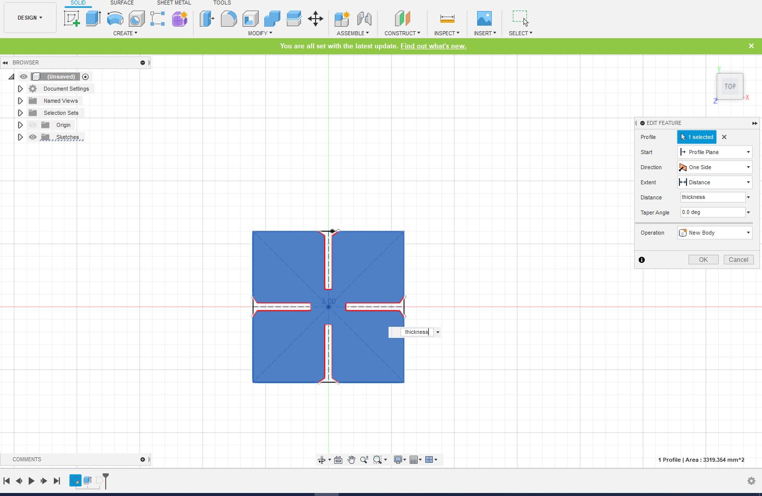 Extrude square