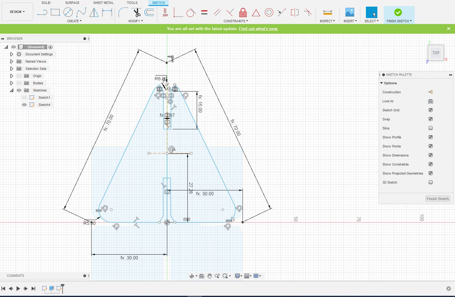 Sketch triangle