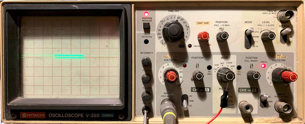 hitachi v-355 oscilloscope