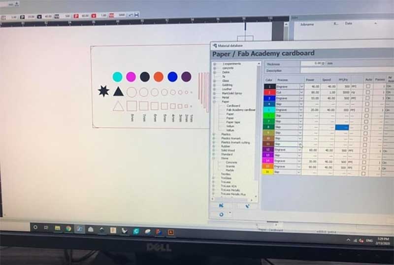 Engraving settings