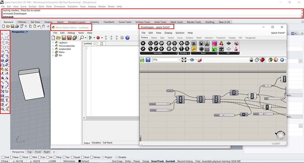 Rhino main creating tools