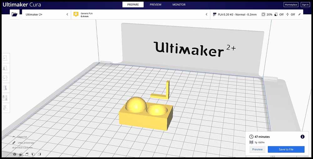 Cura Anisotropy and Surface Finish