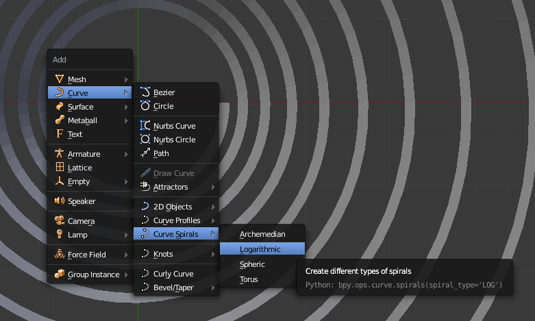 Create curve spiral 01