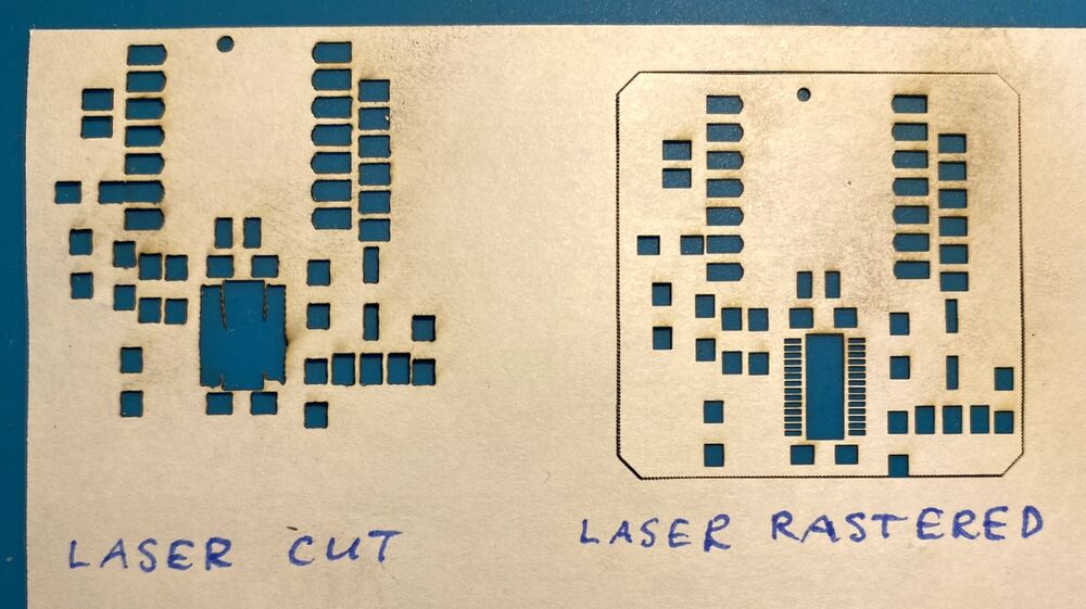 Laser cut vs rastered stencil