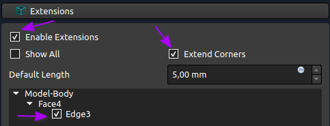Aluminum - extend corners