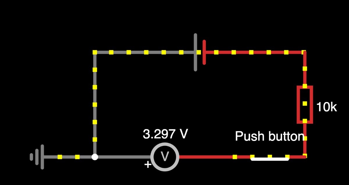 Button closed simulation