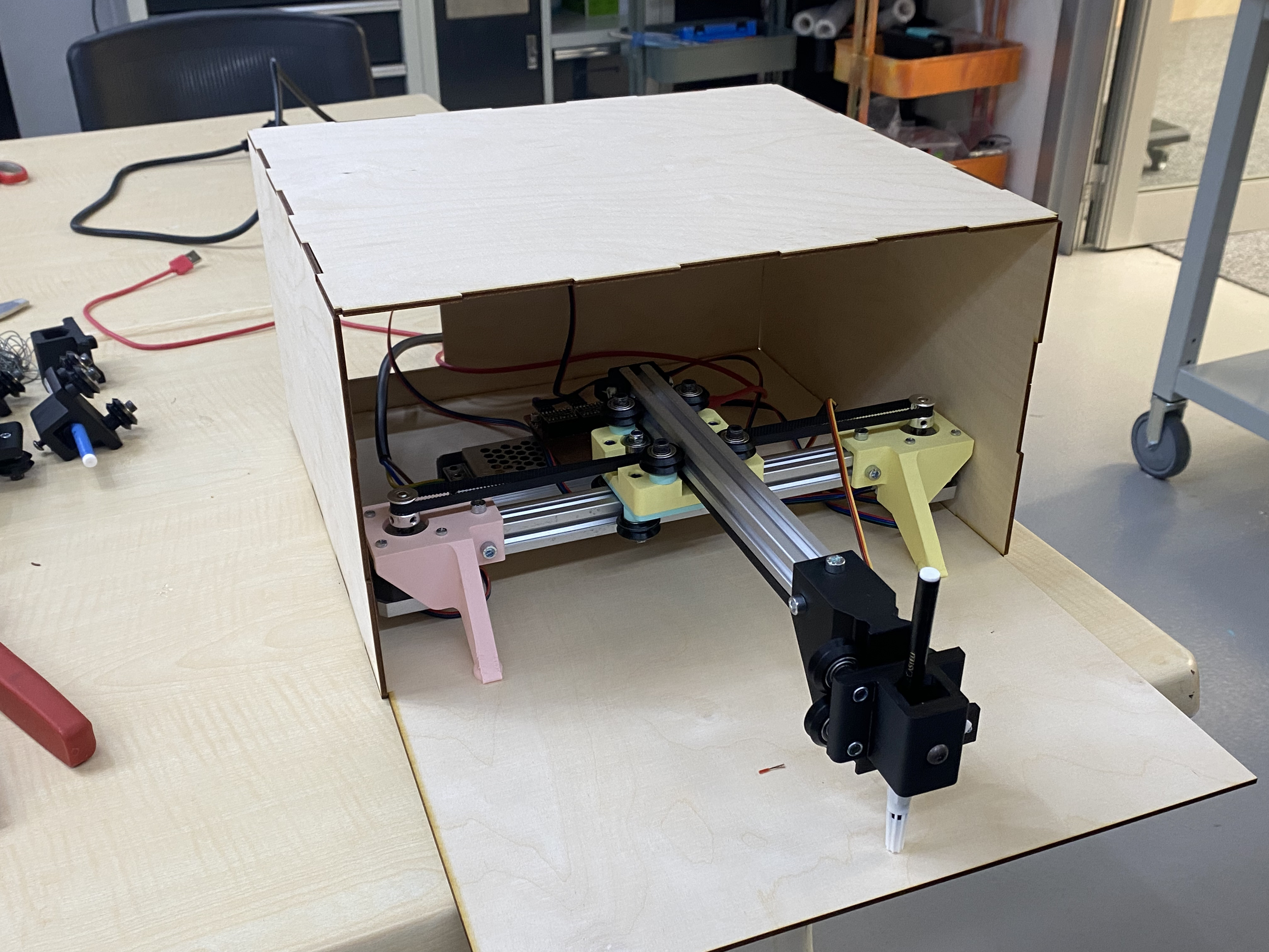 Machine installed inside the enclosure