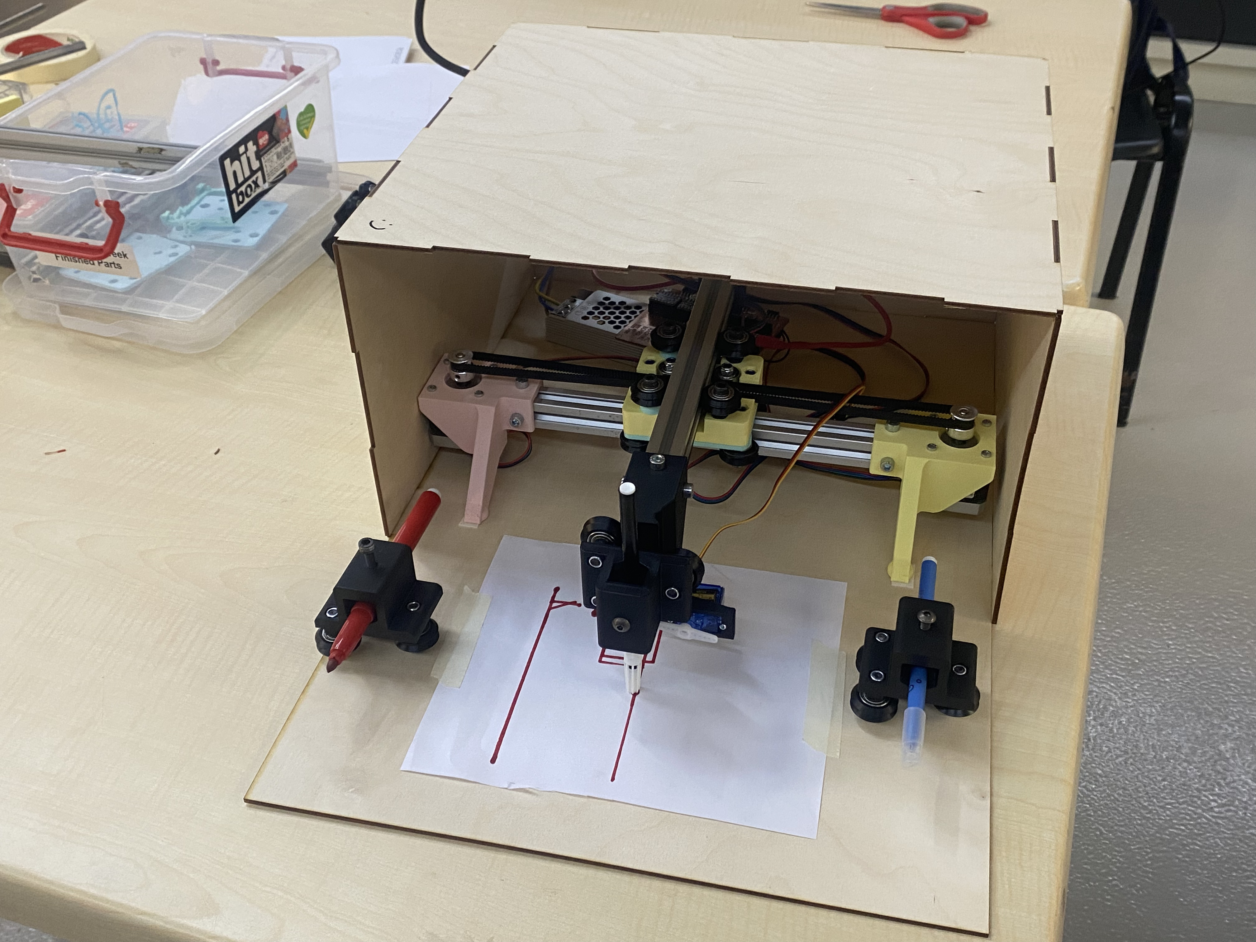 Machine during drawing test