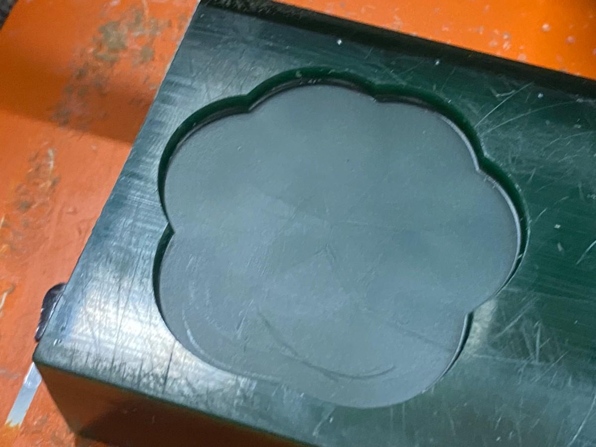 Early milled pocket in wax